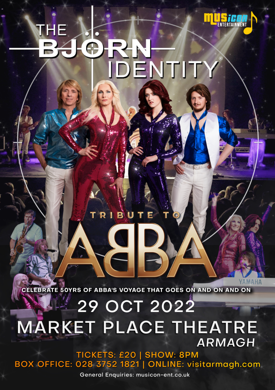 ABBA Concert The Bjorn Identity Market Place Theatre, armagh